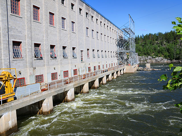Outside hydroelectric power station