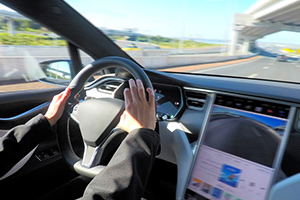 Electric Car driving