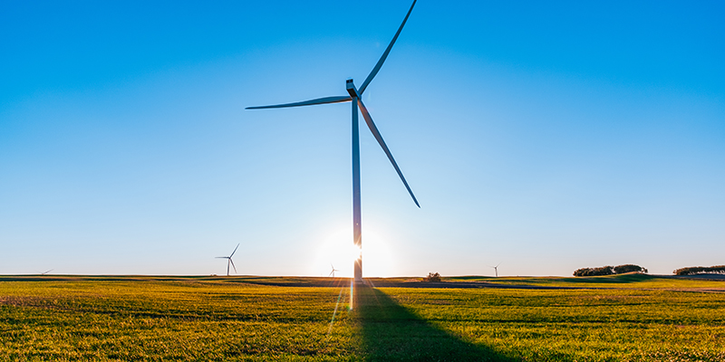 A wind turbine