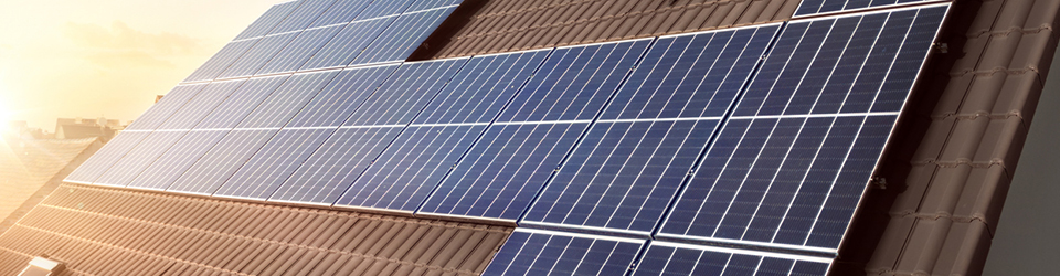 solar panels on the roof of a house