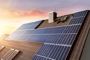 solar panels on the roof of a house
