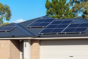 solar panels on the roof of a house