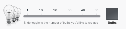 Number of bulbs slider